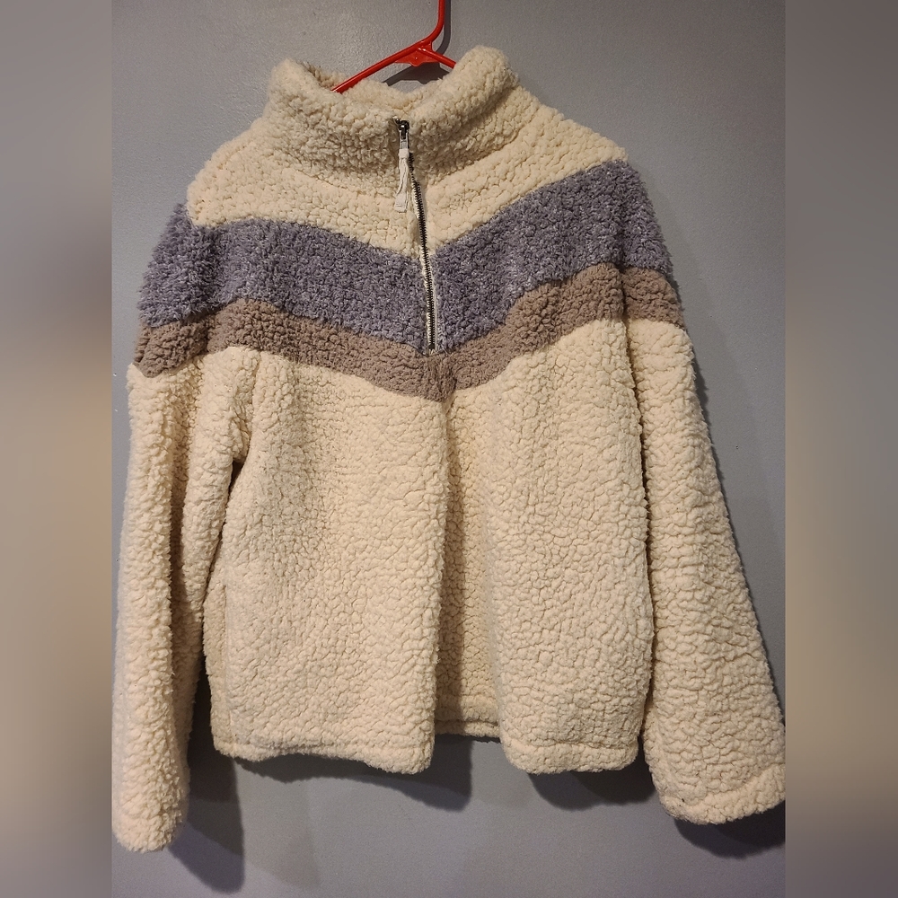 Retro Inspired Sherpa Half Zip